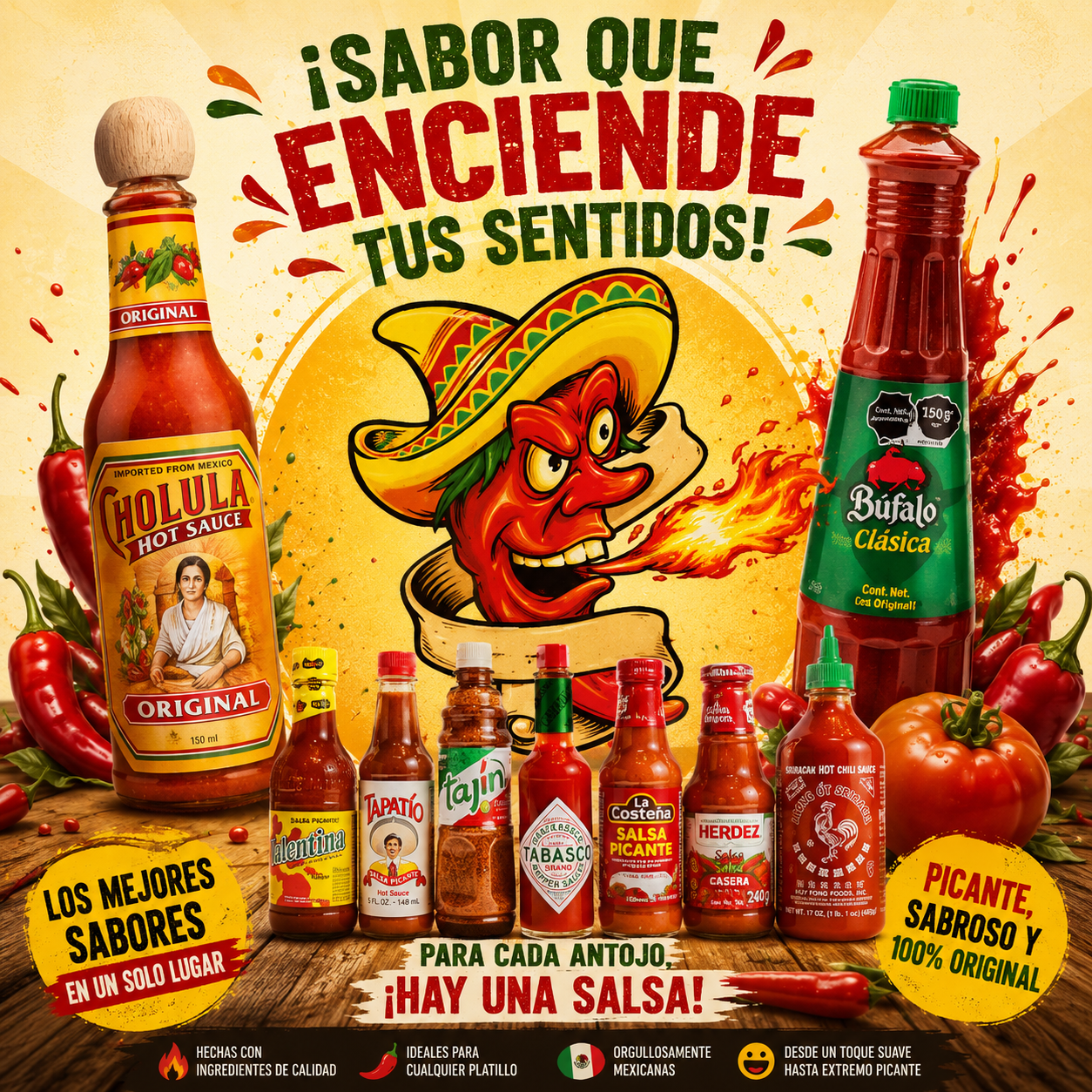 Salsas picosas Mexicanas en Colombia