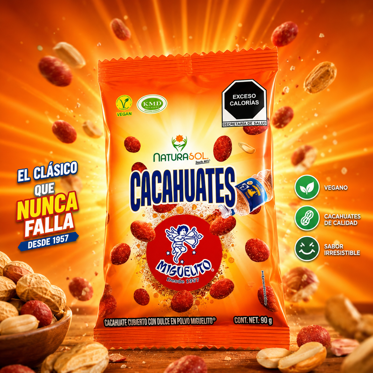 Cacahuates mani  Dulce Polvo Miguelito en Colombia