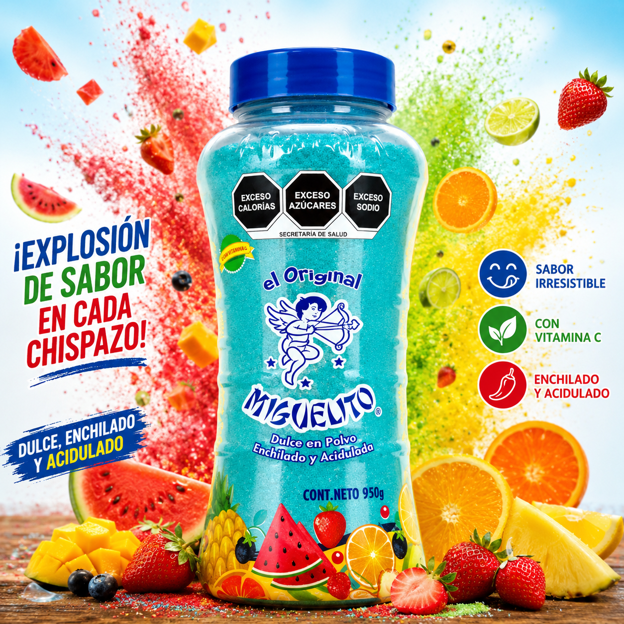 miguelito en polvo sabor mora azul micheladas en colombia