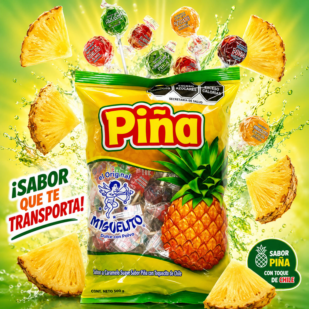 miguelito paleta enchilada de piña en Colombia
