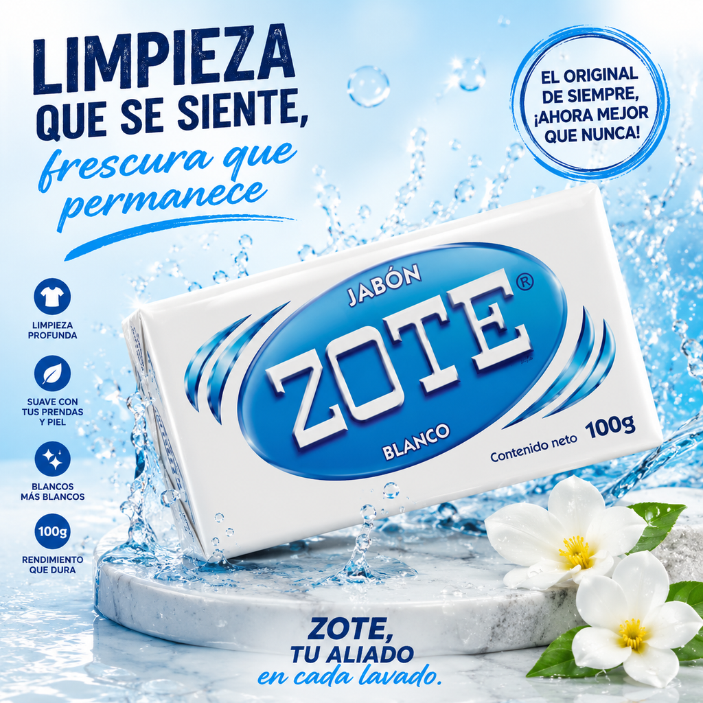 Zote Jabón Blanco Barra Colombia