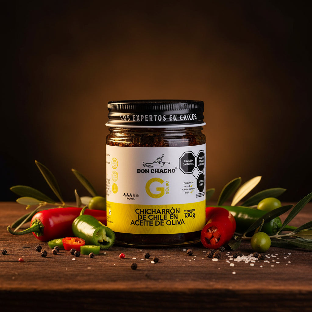 Chicharrón Güero Don Chacho en Aceite de Oliva MEXICANO en Colombia