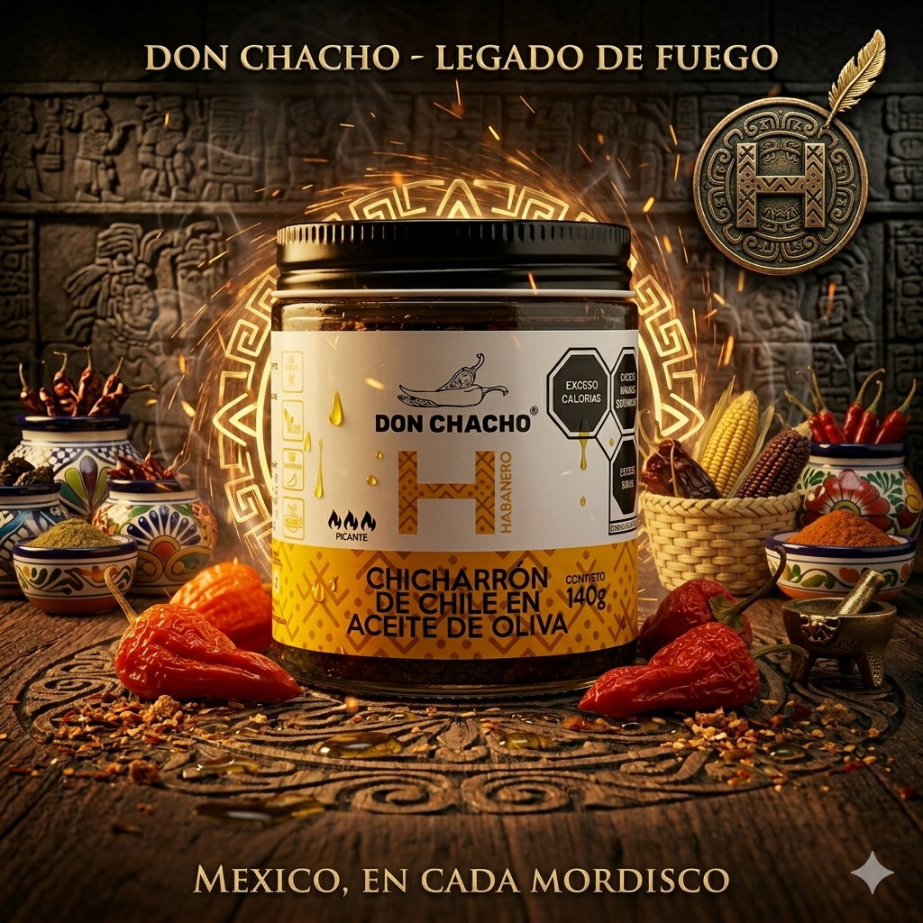 Habanero Chicharrón en  Aceite de Oliva Don Chacho MEXICANO en Colombia