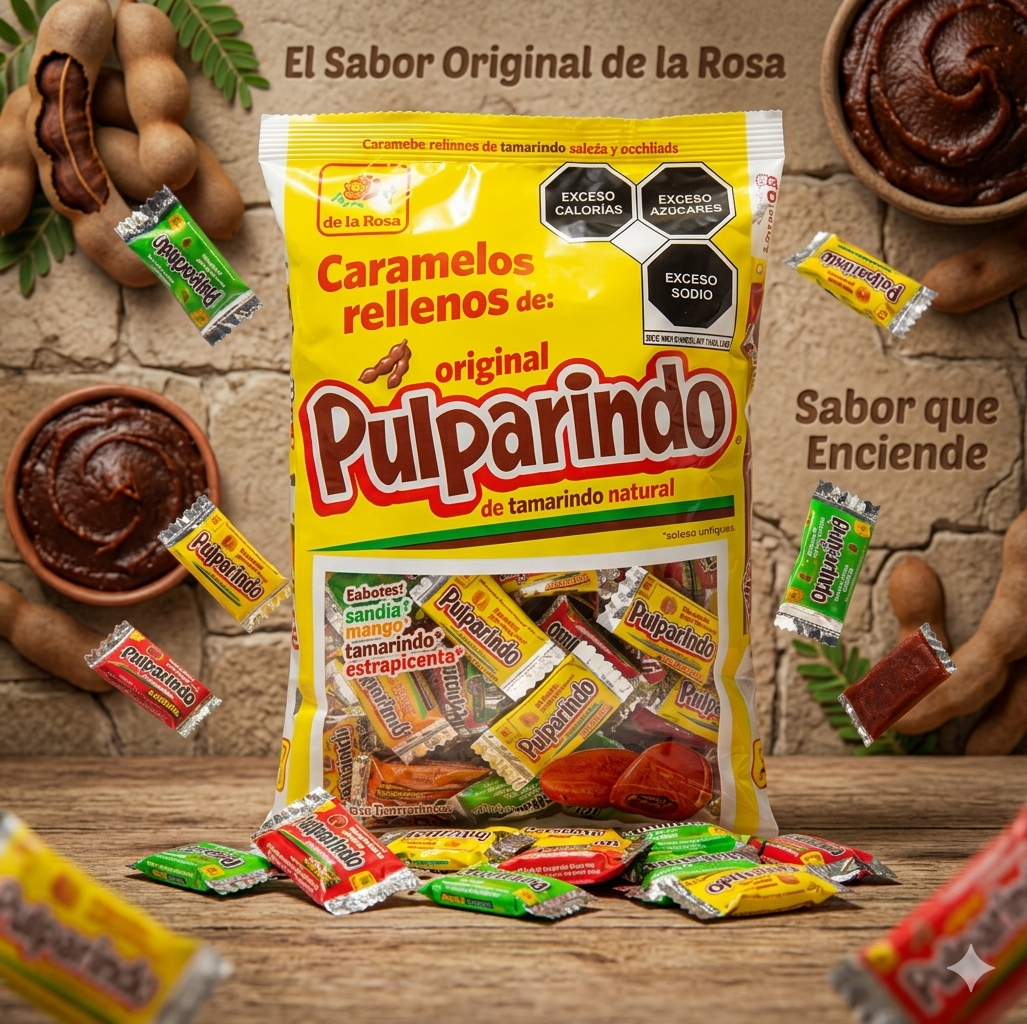Pulparindo Caramelos Bolsa Dulces 100pzs 500gr Colombia