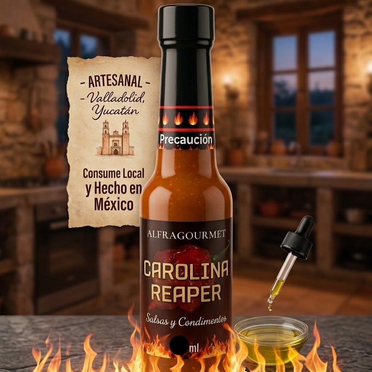 Salsa Artesanal Carolina Reaper Frasco Pet Colombia