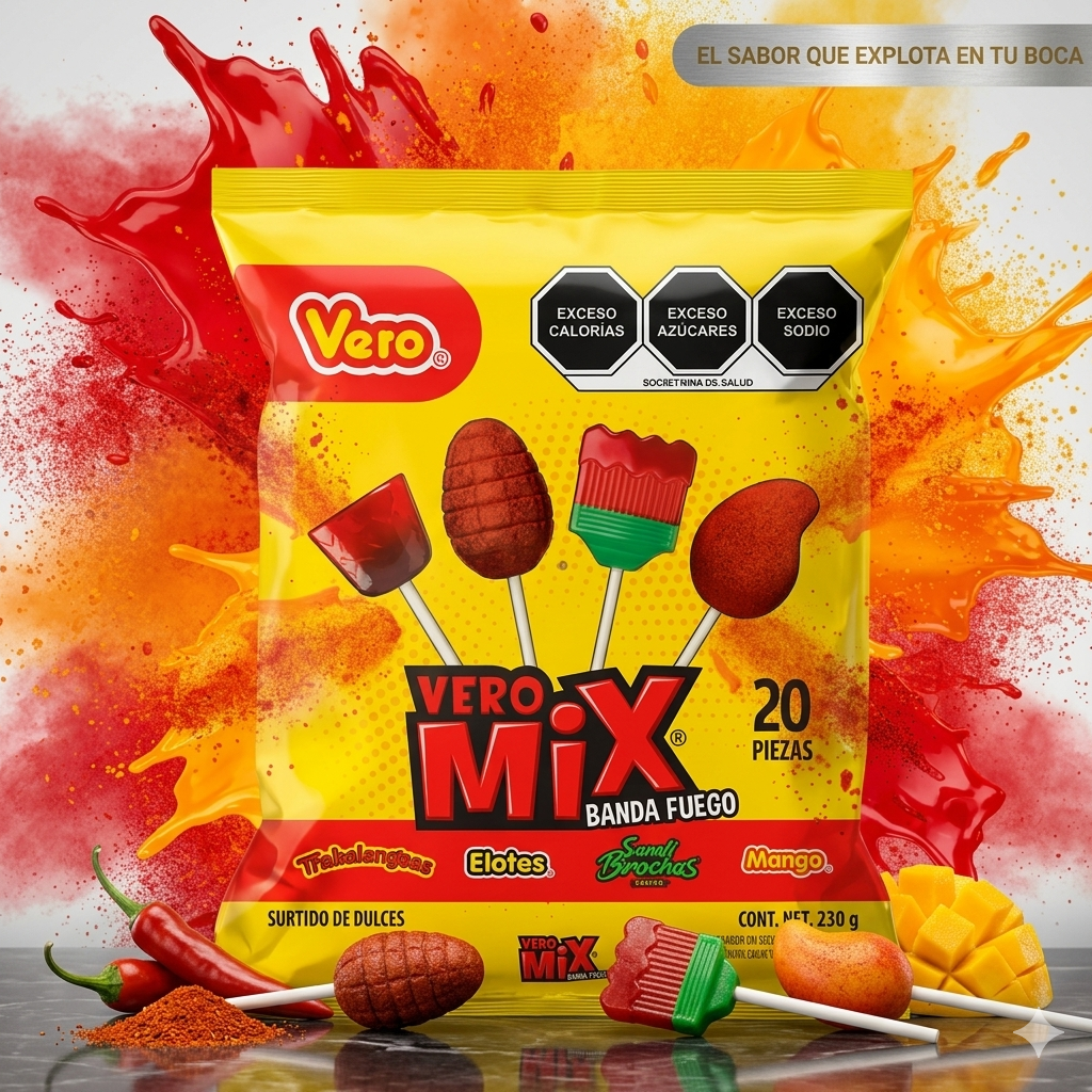 Vero Mix Banda Fuego Paletas Surtidas 20pzs Bolsa 290gr En Colombia