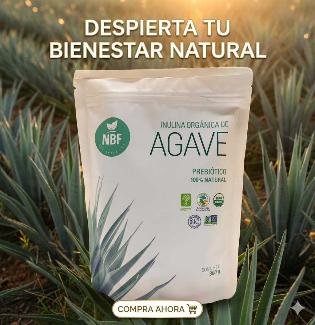 NBF Inulina de Agave Orgánica Bolsa Resellable 300gr Colombia