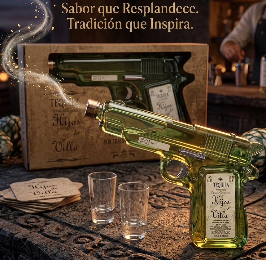 Tequila pistola hijos de villa en Colombia