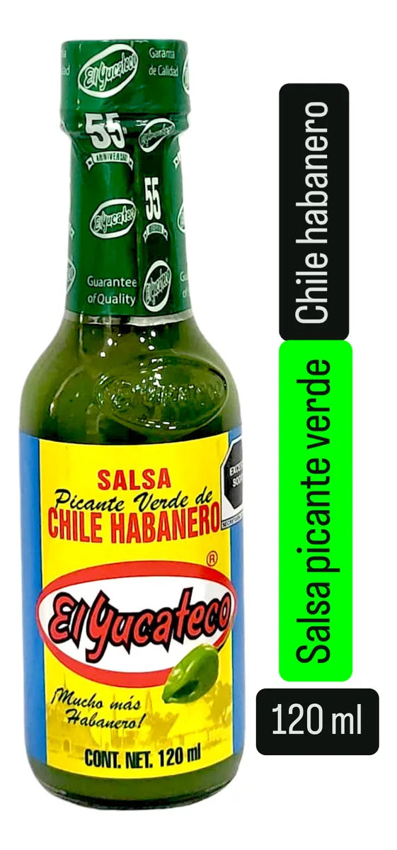 Yucateco Salsa Picante Verde Chile Habanero Frasco 120ml En Colombia