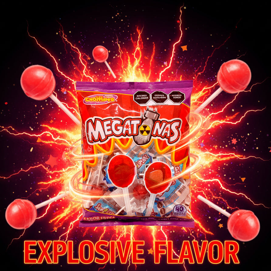 Megatonas Paletas Fresa Chile Polvo Bolsa Colombia