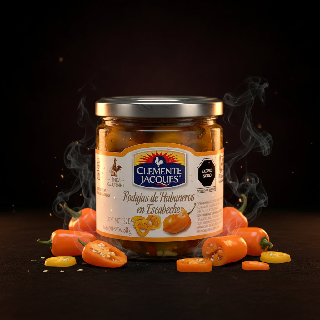 Rodajas Habaneros en Escabeche Frasco Colombia