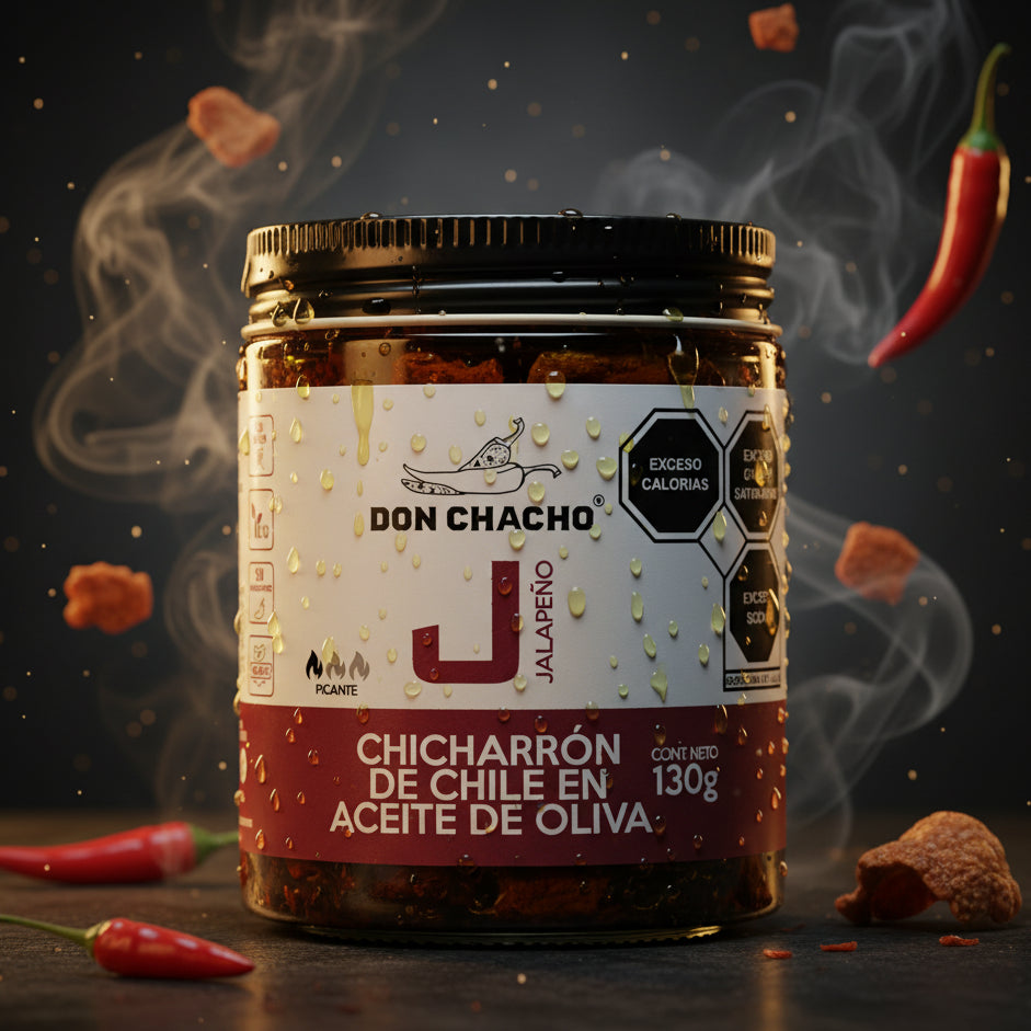 Jalapeño Chicharrón Aceite de Oliva don chacho mexicano en Colombia