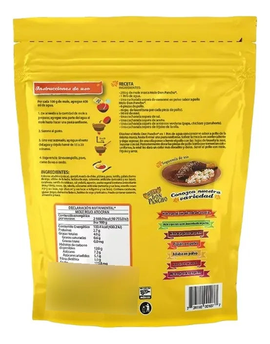 Mole Rojo Atocpan en Polvo Bolsa Colombia