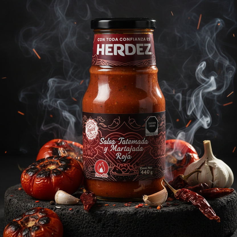 Salsa Tatemada Mortajada Roja Frasco Colombia