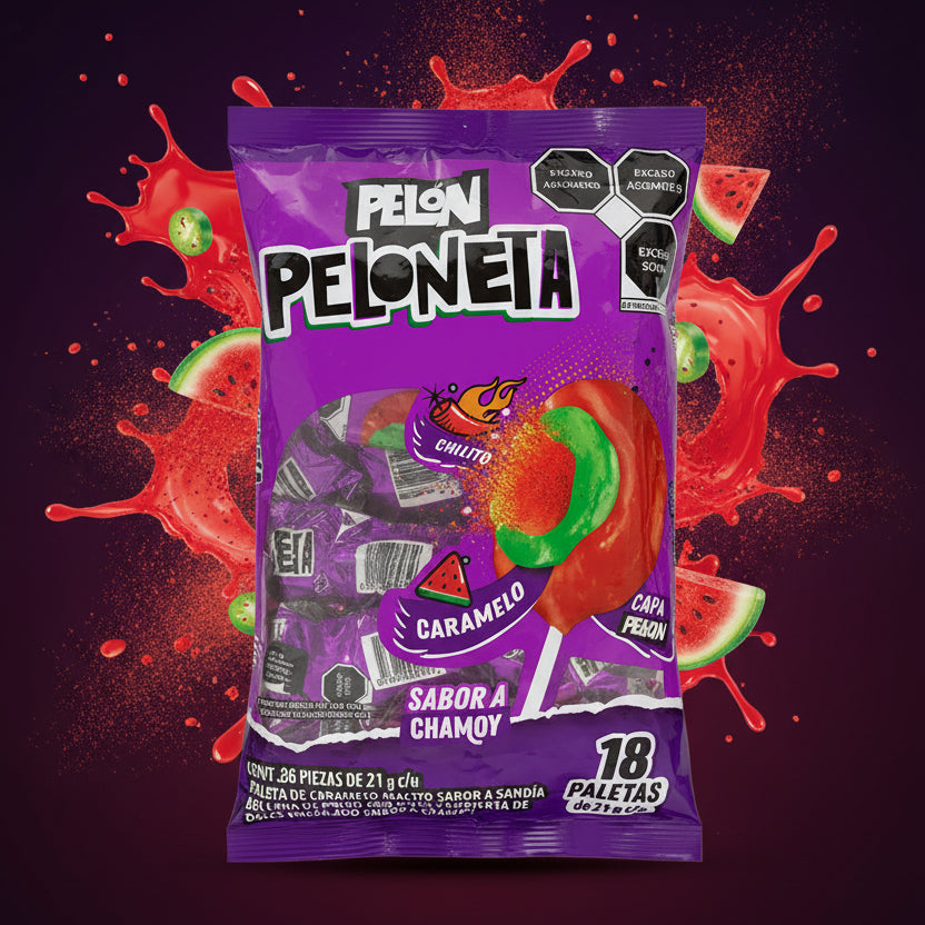 Pelón Peloneta Paleta Chamoy Bolsa Colombia