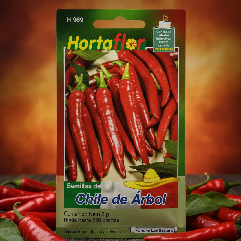 Hortaflor Semillas Chile de Árbol Sobre 1,3gr H969 Colombia