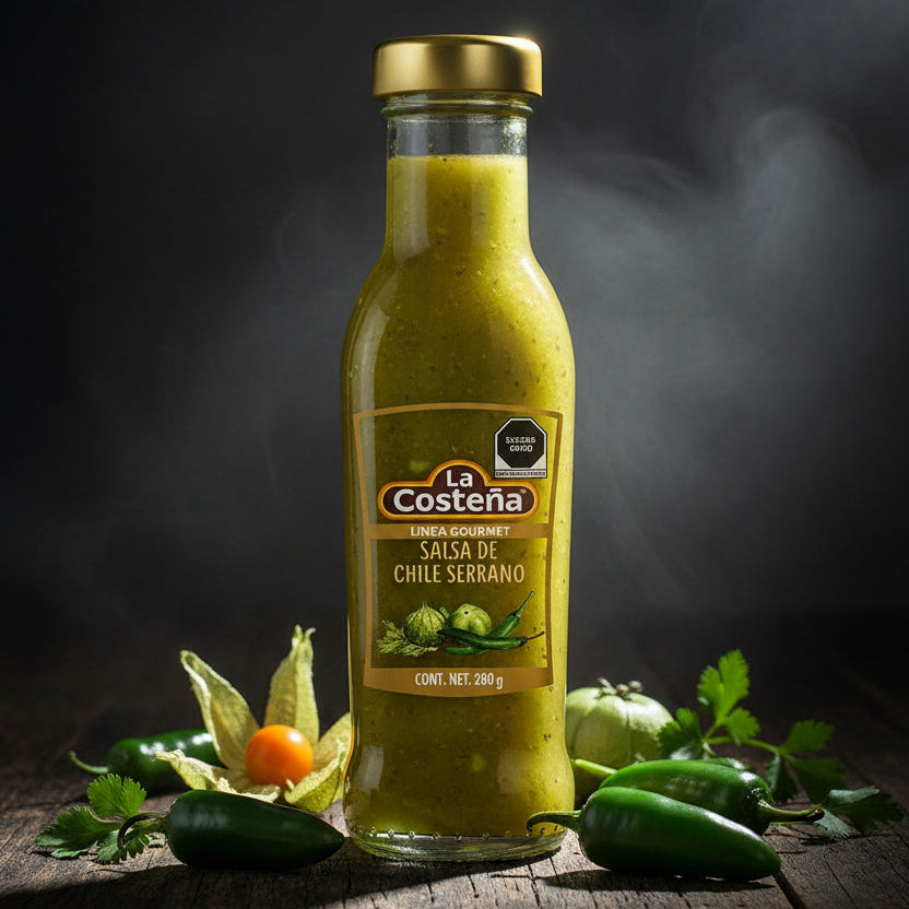 Salsa Linea Gourmet Chile Serrano Frasco Colombia