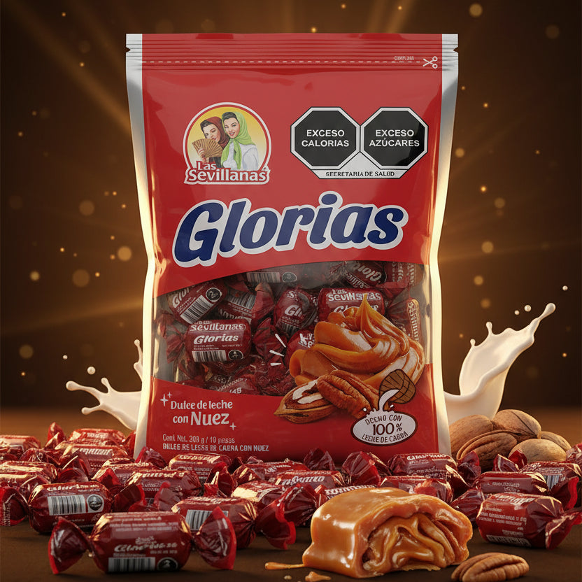 Glorias Leche Nuez Bolsa Colombia