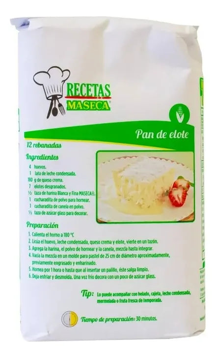 Maseca Harina de Maíz Nixtamalizado para Tortillas Sin Gluten 1kg Colombia
