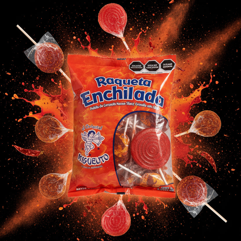Miguelito Raqueta Enchilada Paletas Bolsa 40 Pzs 800gr Colombia