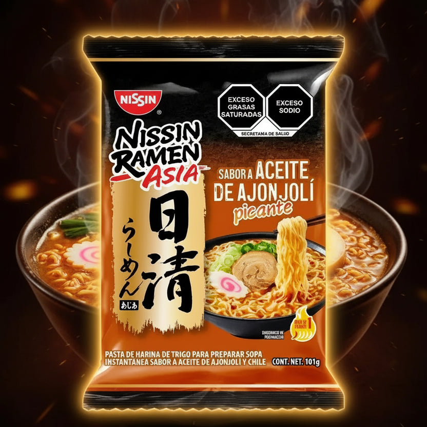 Ramen Asia Pasta Precocida Aceite Ajonjolí Picante Bolsa Colombia