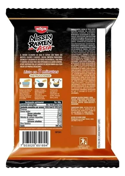 Ramen Asia Pasta Precocida Aceite Ajonjolí Picante Bolsa Colombia