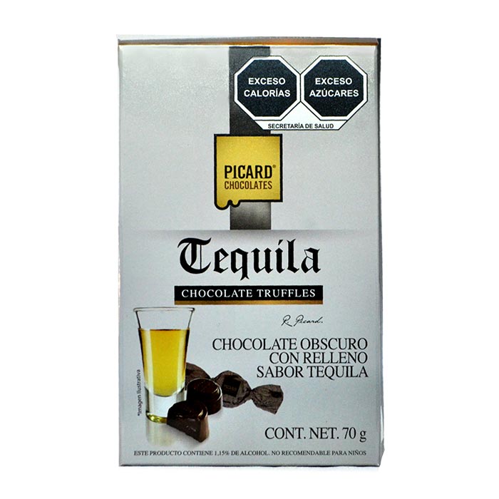 Chocolates Oscuro con Tequila Caja Gris Colombia