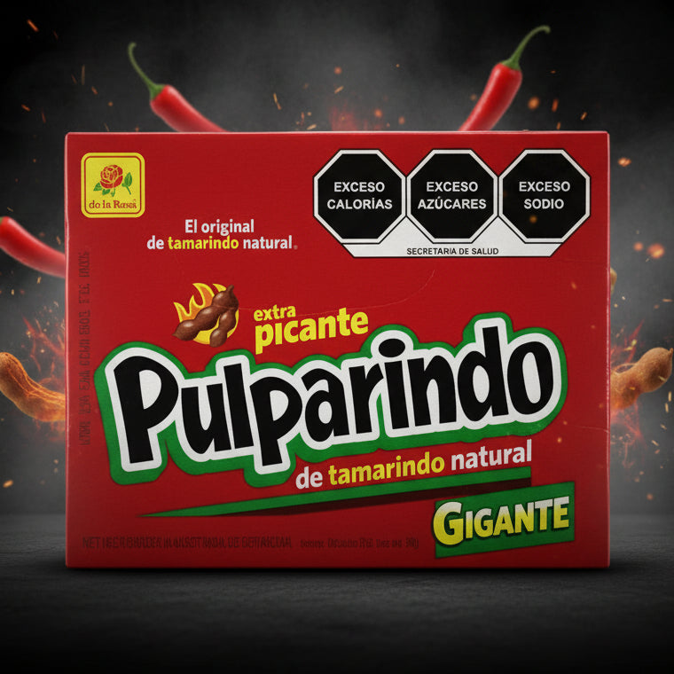 Pulparindo Gigante Original Tamarindo Extra Picante mexicano en Colombia