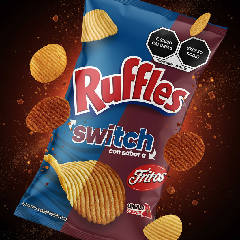 Ruffles Switch Papas Fritas Queso Chorizo Chile Chipotle mexicano en  Colombia