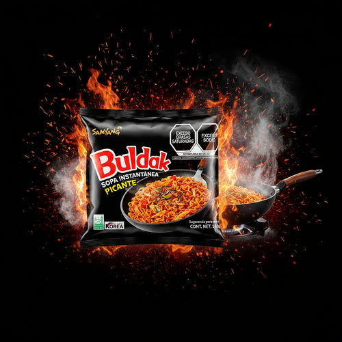 Buldak Sopa Instantánea Pollo Picante Bolsa (Negra) Colombia