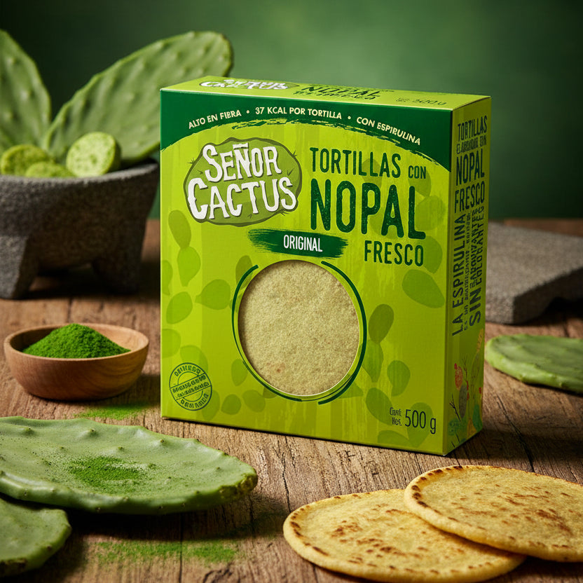 Tortillas de Nopal Fresco señor cactus mexicanas en colombia