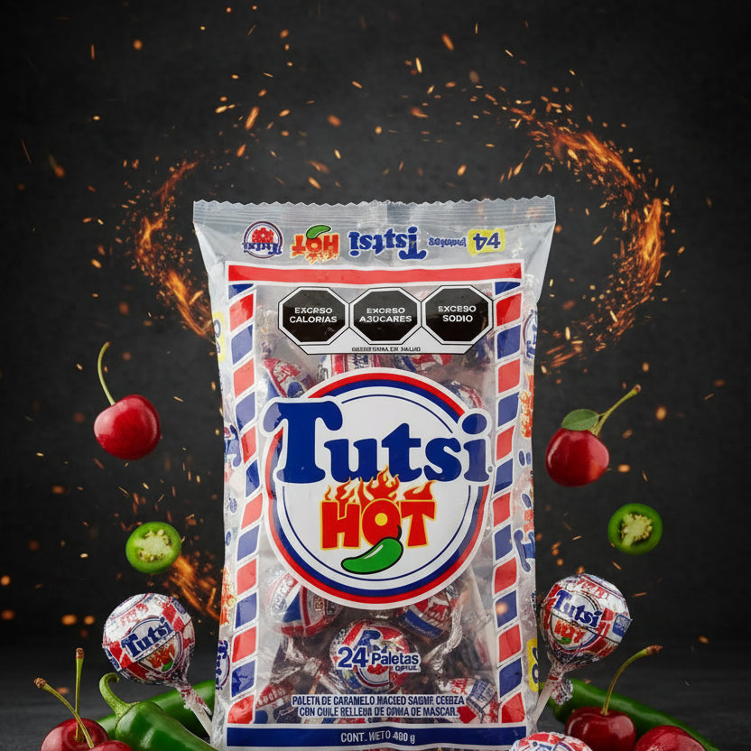 Tutsi Pop Hot Paleta Cereza Y Jalapeño Colombia
