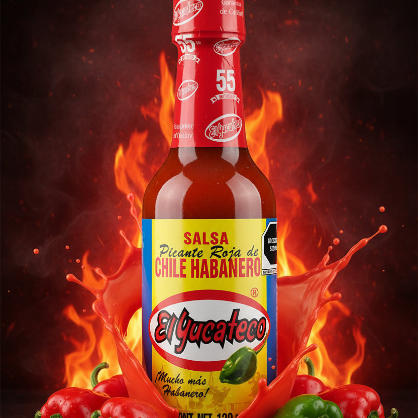 Yucateco Salsa Picante Roja Chile Habanero Frasco 120ml Colombia