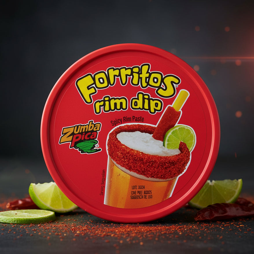 Zumba Pica Forritos Chela Rim Dip Pasta de Chamoy 227gr Colombia