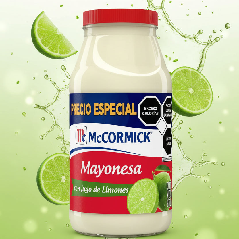 Mayonesa con Limón McCormick Frasco Vidrio mexicana en Colombia