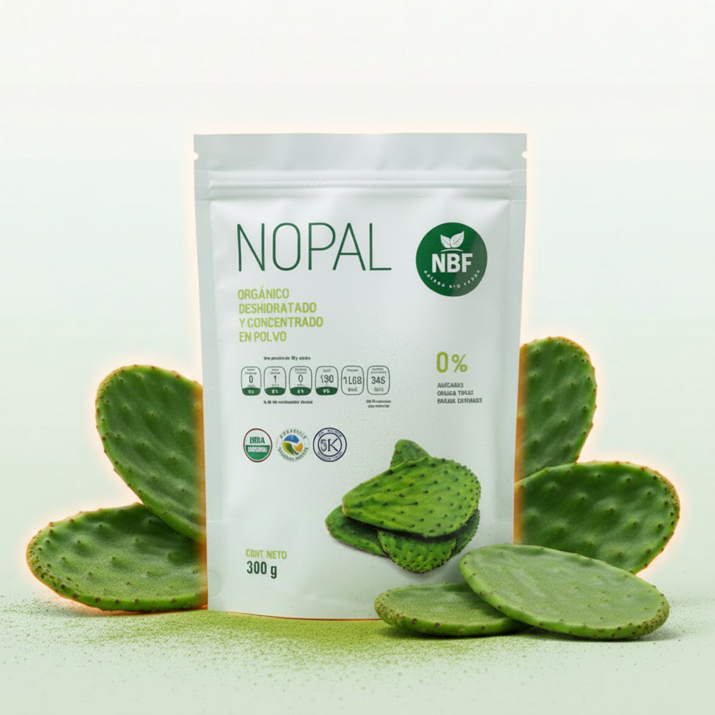 Nopal Deshidratado en Polvo Organico NBF Bolsa 300gr En Colombia
