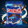 Chocolates de leche y arroz  Crunch Stick Nestlé Bolsa 20pzs  En Colombia