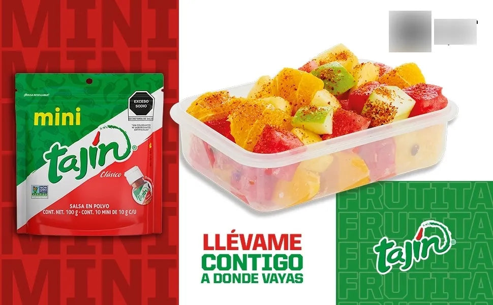 Tajin Mini Original Salsa de Chile en Polvo Bolsa con 10 potecitos -mexicano En Colombia