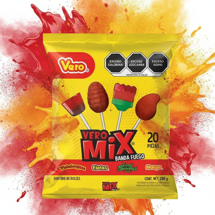 Vero Mix Banda Fuego Paletas Surtidas 20pzs Bolsa 290gr En Colombia