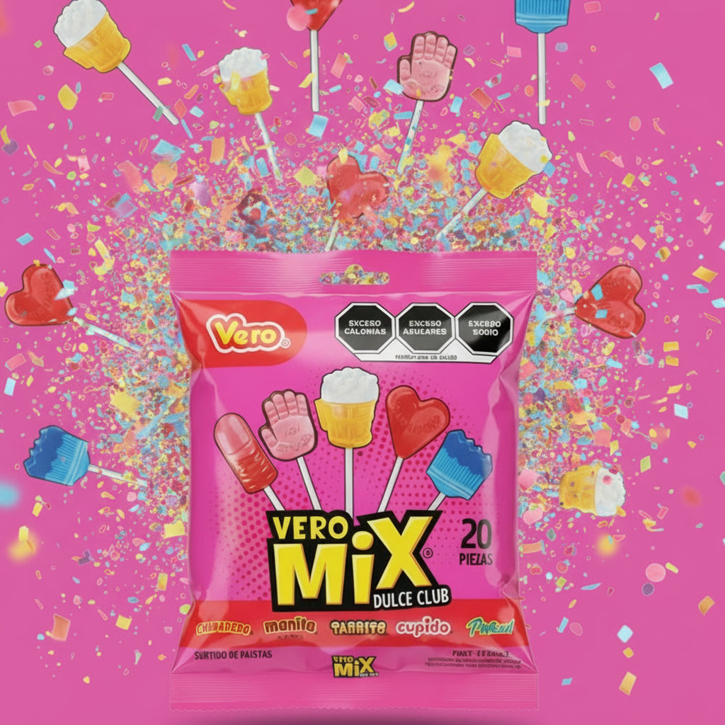 Vero Mix Dulce Club Paletas Dulces Surtidas Bolsa x 20 pzs  en Colombia