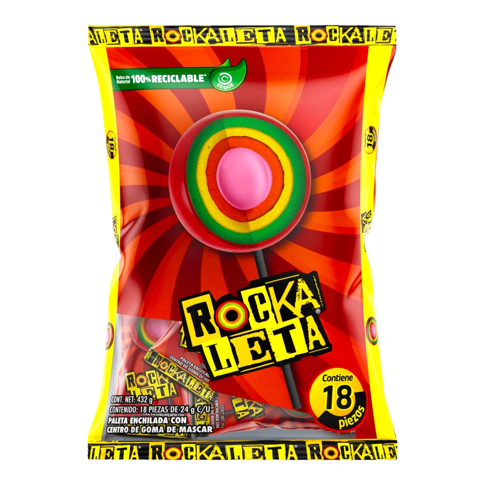 Rockaleta Paletas Enchiladas con Chicle Sonric´s en Colombia