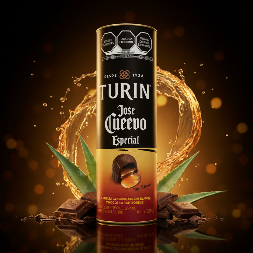 Turin Jose Cuervo Chocolates mexicanos Tubo 180gr En Colombia